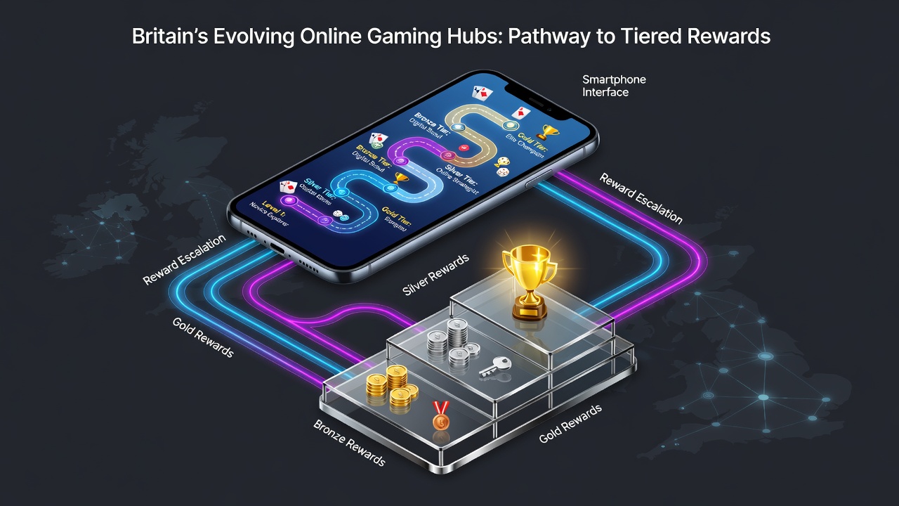 Smartphone interface displaying tiered table game rewards in a British online casino app