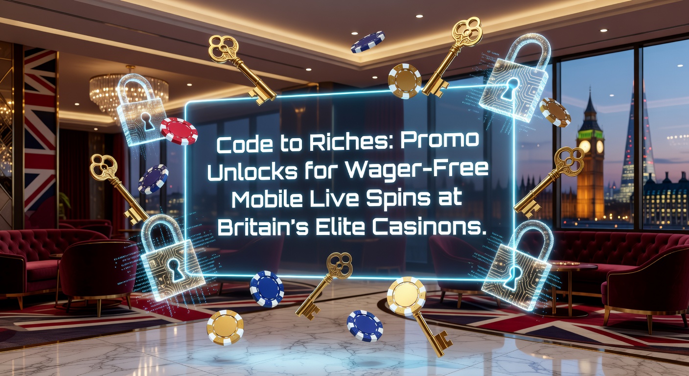Vibrant mobile screen displaying live dealer roulette spins with promo code overlay at a luxury UK casino interface