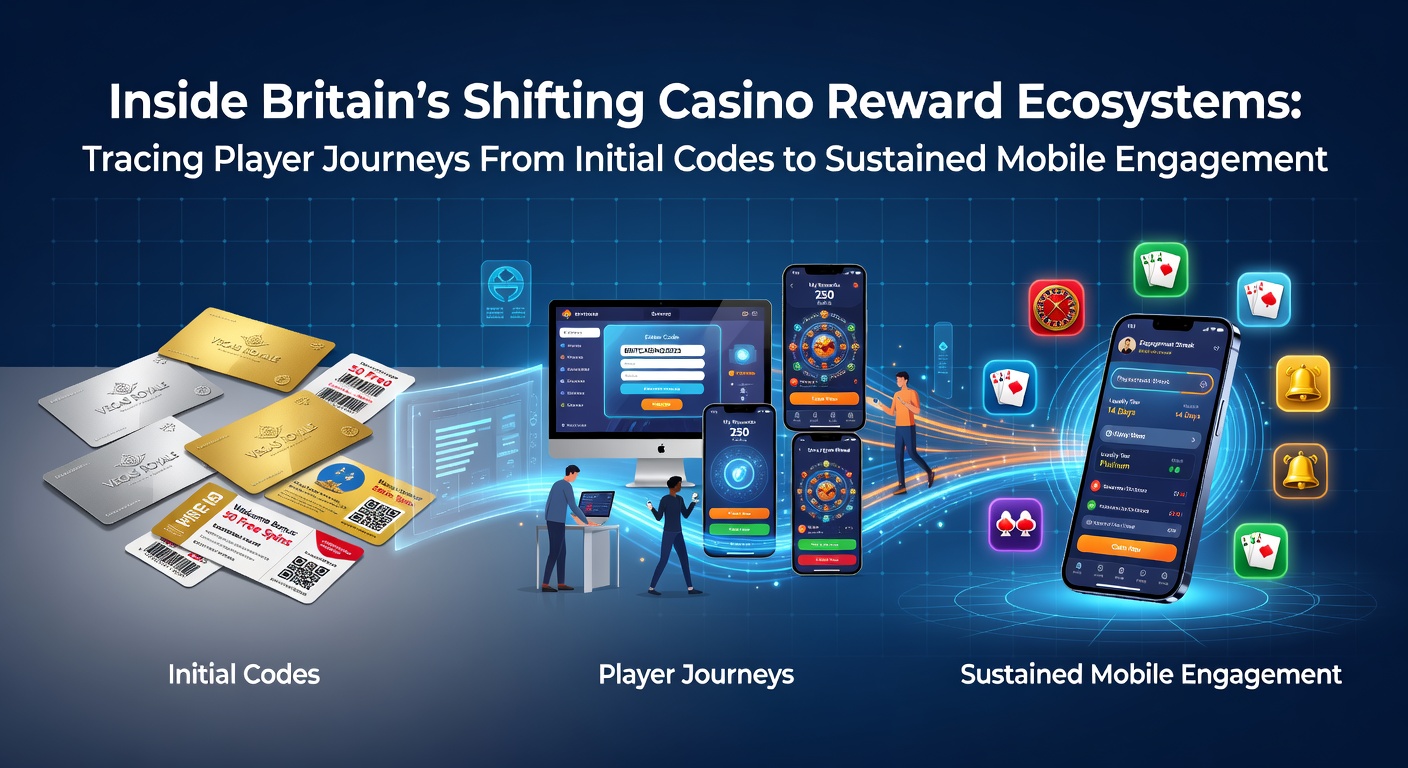 A player navigating a UK casino app interface showing promo code entry and mobile reward progression