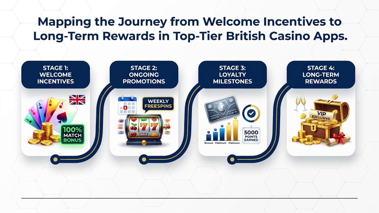 Screenshot example of a British casino app loyalty dashboard illustrating point accumulation and tier benefits