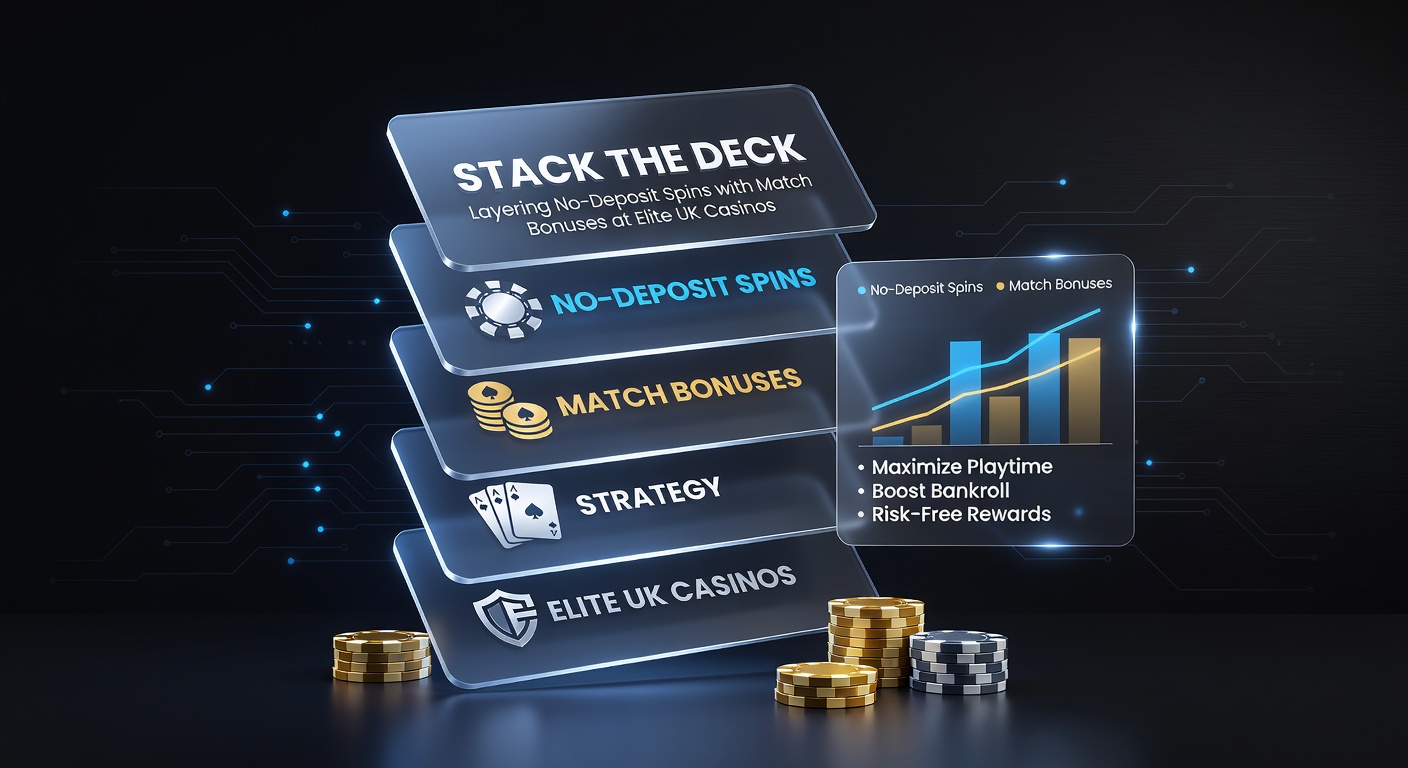 Dynamic graphic of bonus layers stacking like cards in a deck, with UK flag and casino chips