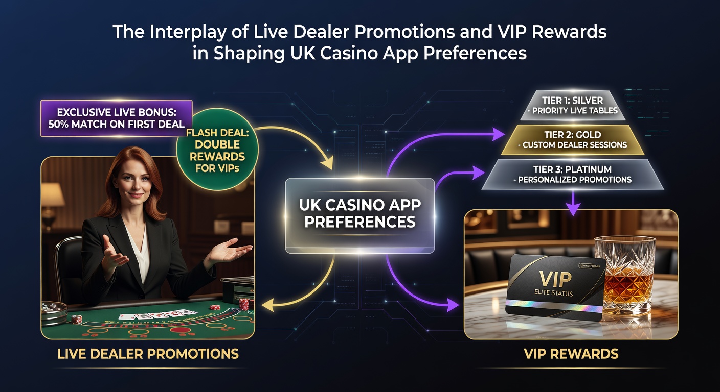 VIP rewards dashboard displayed on a UK casino app alongside live dealer game options