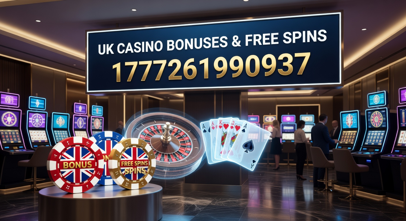 Vibrant slot machine reels with bonus symbols lighting up, representing the excitement of UK casino free spins promotions