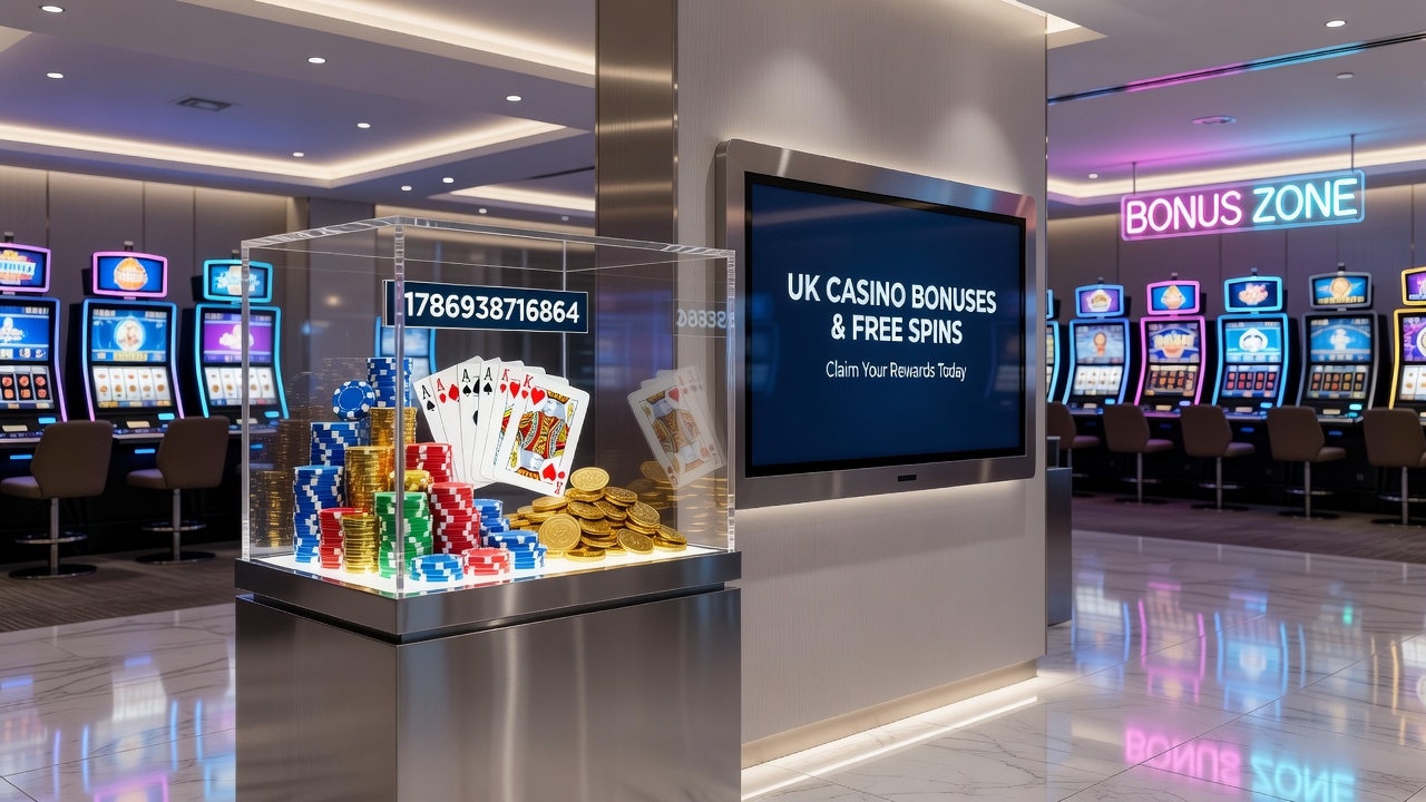 Mobile casino interface displaying free spins and bonus offers
